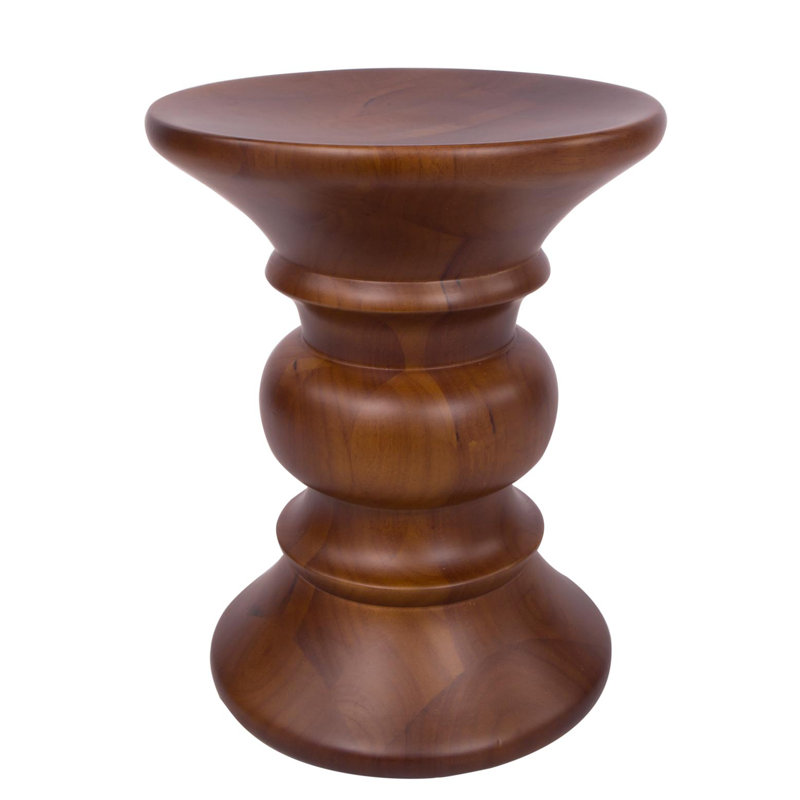 Canora Grey Seigle Solid Wood Drum End Table Wayfair.ca